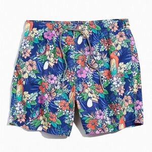 Boardies Men's Size Large Jungle Print Bird Board Shorts Swim Trunks 5"